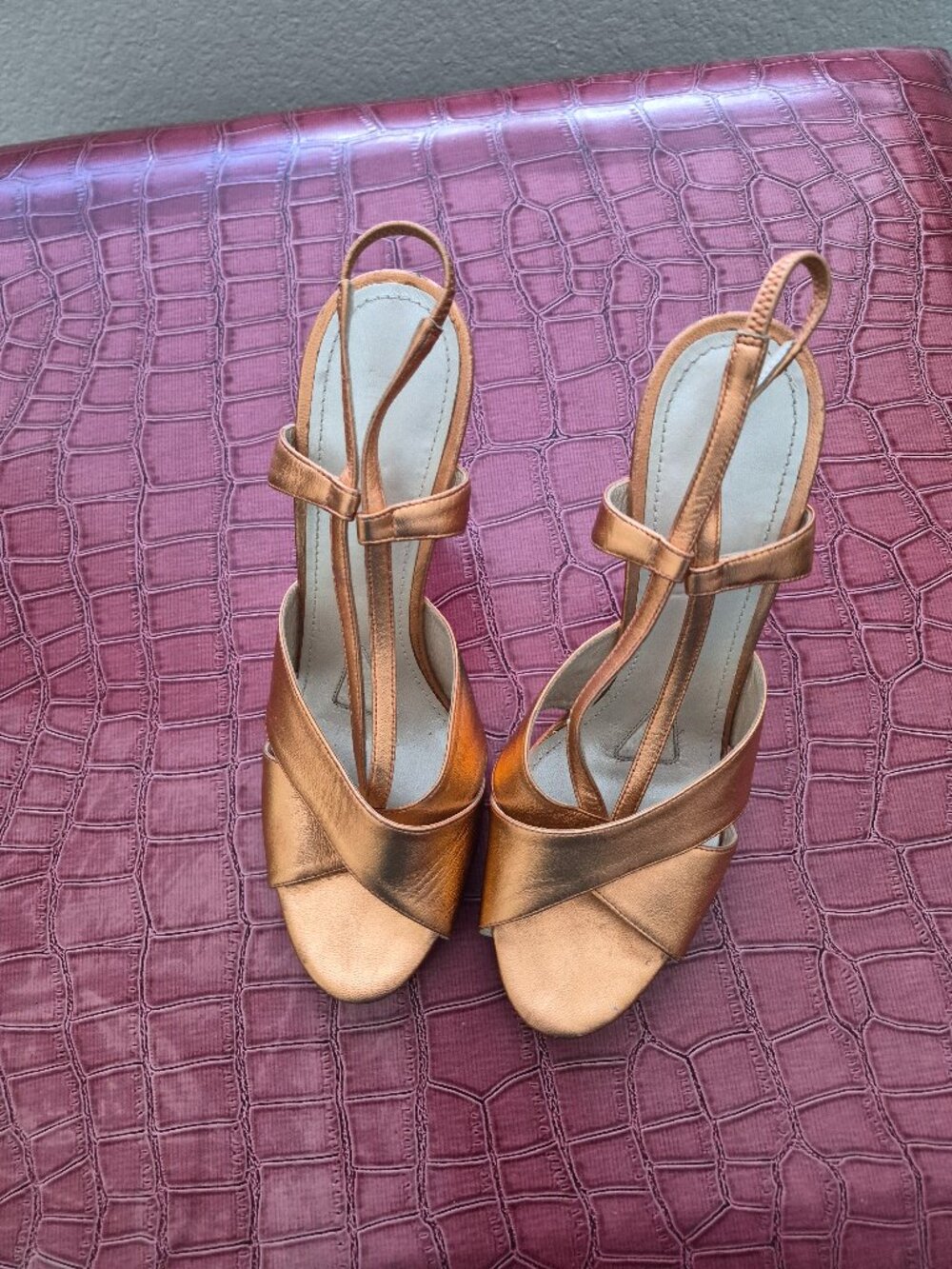 Designer Jil Sander 5" heel strappy sandal 8 - 8.5